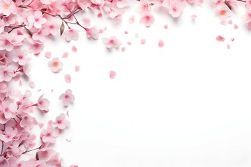 Cherry Blossom Edges on Soft Textured Background