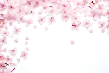 Cherry Blossom Edges on Soft Textured Background