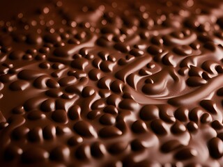 melted chocolate texture, top view