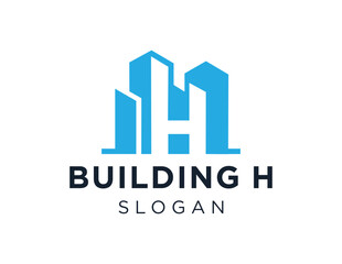 The logo design is about Building and was created using the Corel Draw 2018 application with a white background.