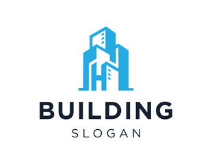 The logo design is about Building and was created using the Corel Draw 2018 application with a white background.