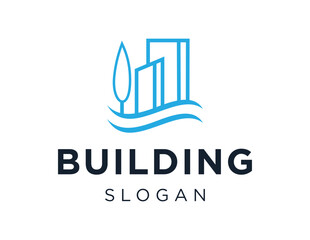 The logo design is about Building and was created using the Corel Draw 2018 application with a white background.