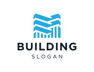 The logo design is about Building and was created using the Corel Draw 2018 application with a white background.