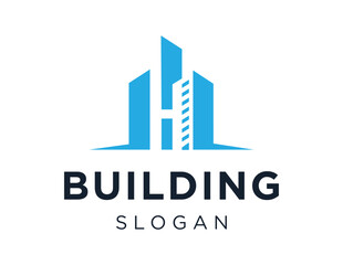 The logo design is about Building and was created using the Corel Draw 2018 application with a white background.