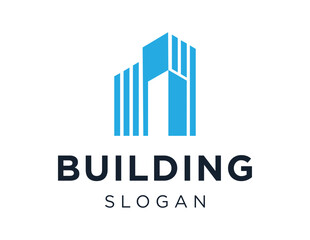 The logo design is about Building and was created using the Corel Draw 2018 application with a white background.