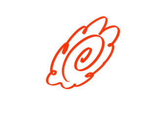 赤い花丸のイラスト