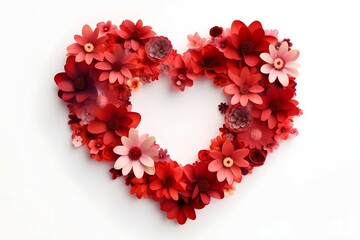 Valentine's Day Flower Heart Composition