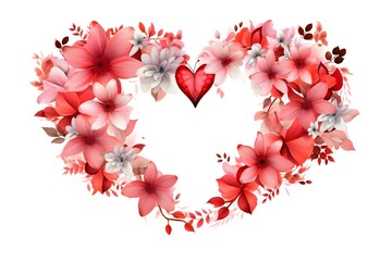 Valentine's Day Flower Heart Composition