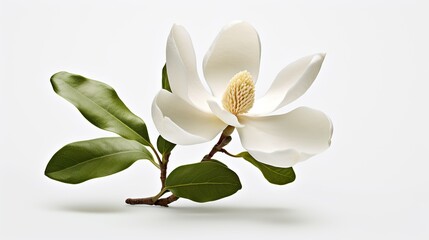 Naklejka na ściany i meble White lilies in a bouquet on a sunny day 