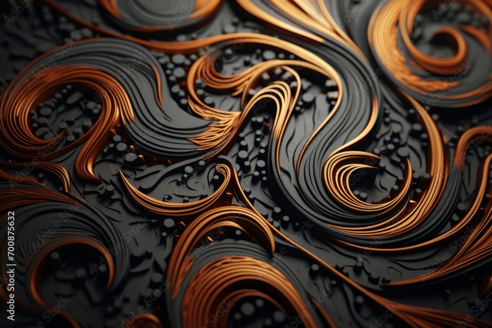 Aufkleber dynamic 3d swirl background with intricate patterns and textures
