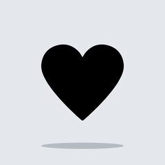 Heart icon vector. Love sign symbol vector. Heart vector icon illustration isolated on gray background