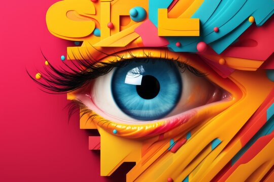 Bold and eye-catching social media background with bold typography