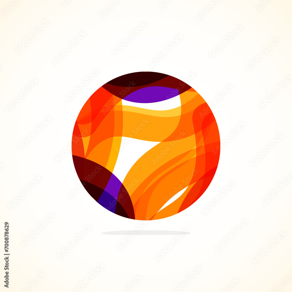 Poster Abstract circle logo - minimalist emblem, timeless and universal shape of circle. Unique logo represent range of brands and concepts, encapsulating simplicity and creativity in single, iconic image