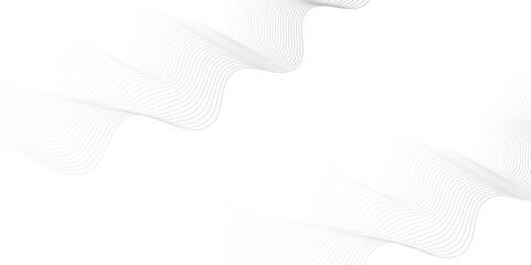 	
Modern abstract white wave digital geometric Technology, data science frequency gradient lines on transparent background. Isolated on white background. gray and white wavy stripes background.