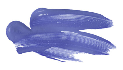 Shiny purple brush watercolor painting isolated on transparent background. watercolor png