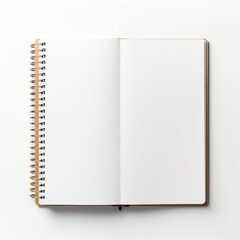 Isolated Blank Open NotebookRing Binder on Transparent Background Perfect for Business Stationery School Art or Craft Supplies Top View