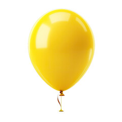 Yellow balloon isolated on a transparent background