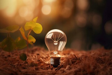 Conceptual image depicting changing background and renewable energy for sustainability. Save electricity and promote natural energy. Copy space for banner and website. Generative AI - obrazy, fototapety, plakaty