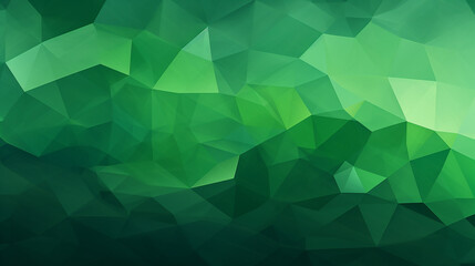 Abstract Polygon Background with Green Geometric Shapes and Patterns - obrazy, fototapety, plakaty