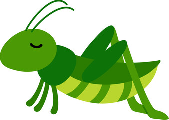 cute grasshopper cartoon animal