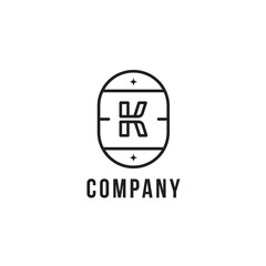Letter K Logo Outline