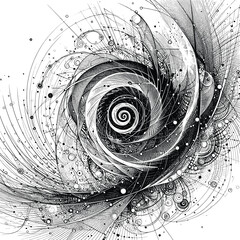 2D Futuristic Abstract Background Black & White Wallpaper for your design. Adobe illustrator EPS10 