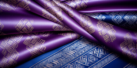 Elegance in Purple,Silk Fabric Extravaganza.AI Generative 
