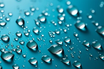 water drops on a light blue background, background, texture, top view