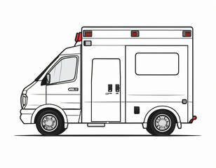 ambulance car. ambulance coloring page 