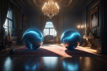 earth globe in the space