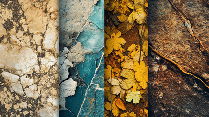 A blend of various natural Earth textures creating a captivating abstract background