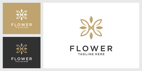 Fototapeta na wymiar Flower logo vector design template