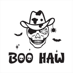 skeleton boo haw logo inspirational positive quotes, motivational, typography, lettering design