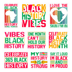 Black History Month T-shirt Design Bundle.