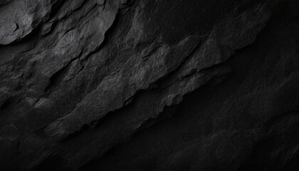 Black abstract background. gradient rock texture. Black stone background with copy space for design.
