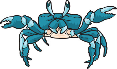 Crab Sea Wild Animal Vector Illustration
