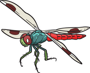 Dragonfly Insect Wild Animal Vector Illustration