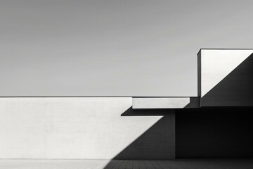 Abstract minimalist architectural design. Generative AI