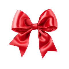 Fototapeta premium red bow isolated on white background