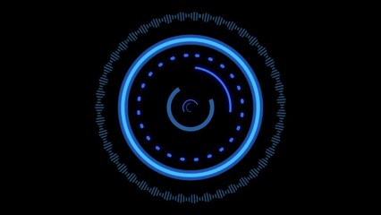 abstract blue circle rotating for technology - Powered by Adobe