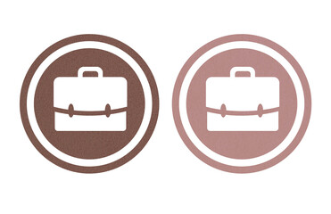 suitcase icon symbol brown and red
