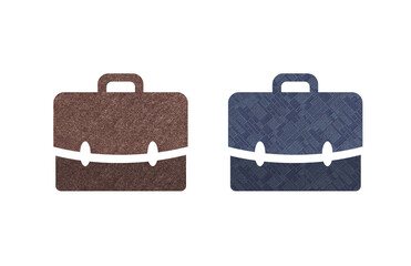 suitcase icon symbol brown and gray