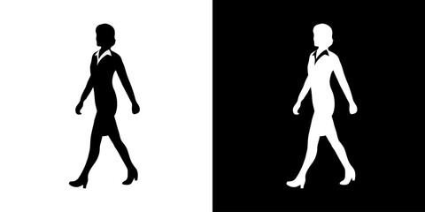 Black silhouettes of businessmen. Businessman icon. Silhouette. Black. Black Icon