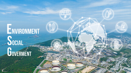 Hand holding and showing transparent tablet device. Business, natural green bokeh...