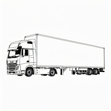 recommend clip art: truck container coloring page