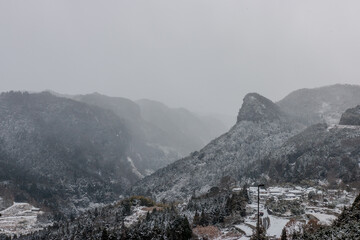 japanese shrine winter in japan