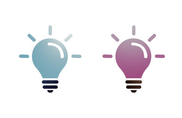 Lamp icon symbol blue and purple