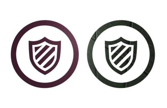 Shild icon symbol brown and gray