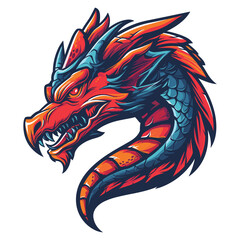 dragon esport logo mascot design