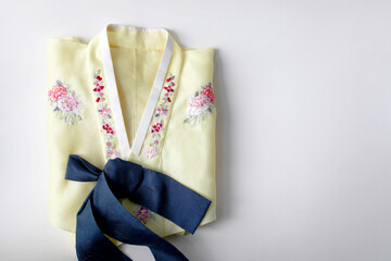 Jeogori, a type of traditional Korean clothing or Hanbok worn by women and men.